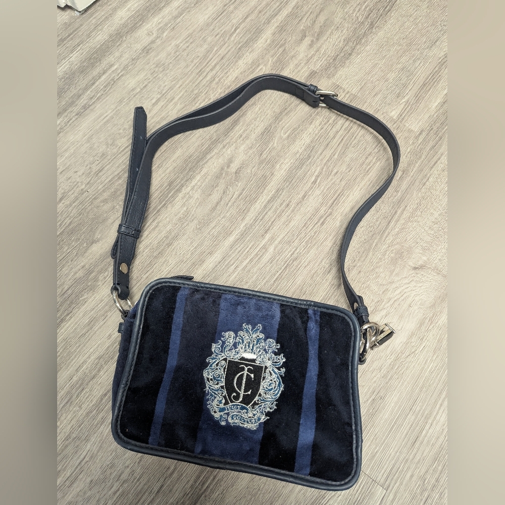 Vintage Juiicy Couture Black and Blue Bag